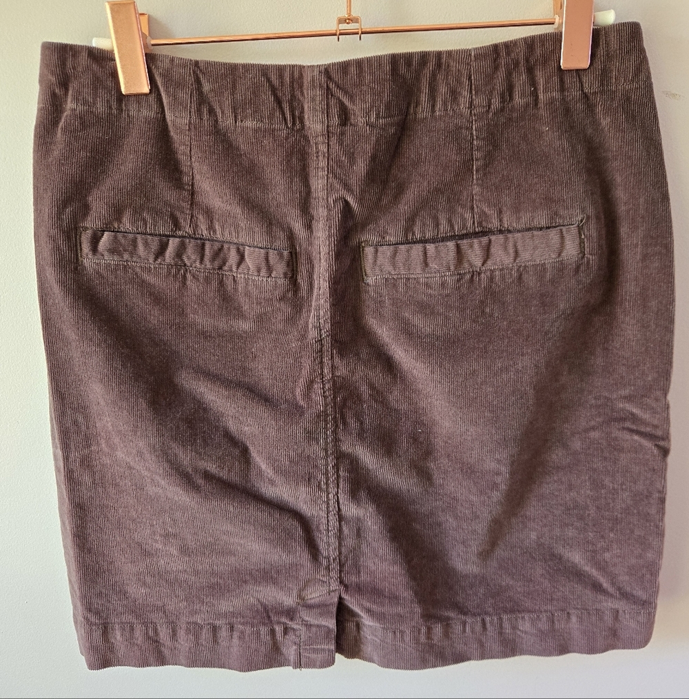 Toad & Co Cruiser Cord Button Front Mini Skirt - Size 2 - Picture 2 of 8